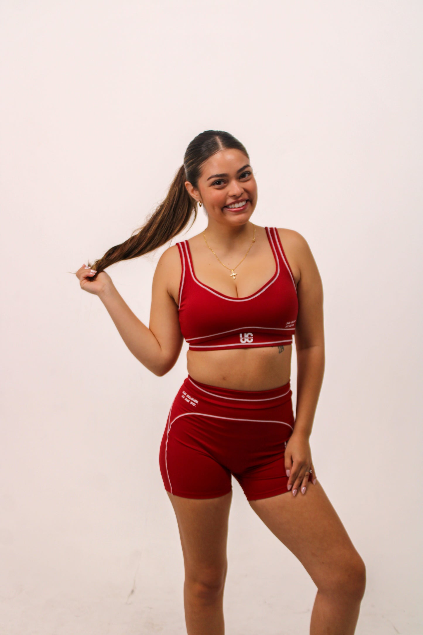 She Believed Shorts:Red