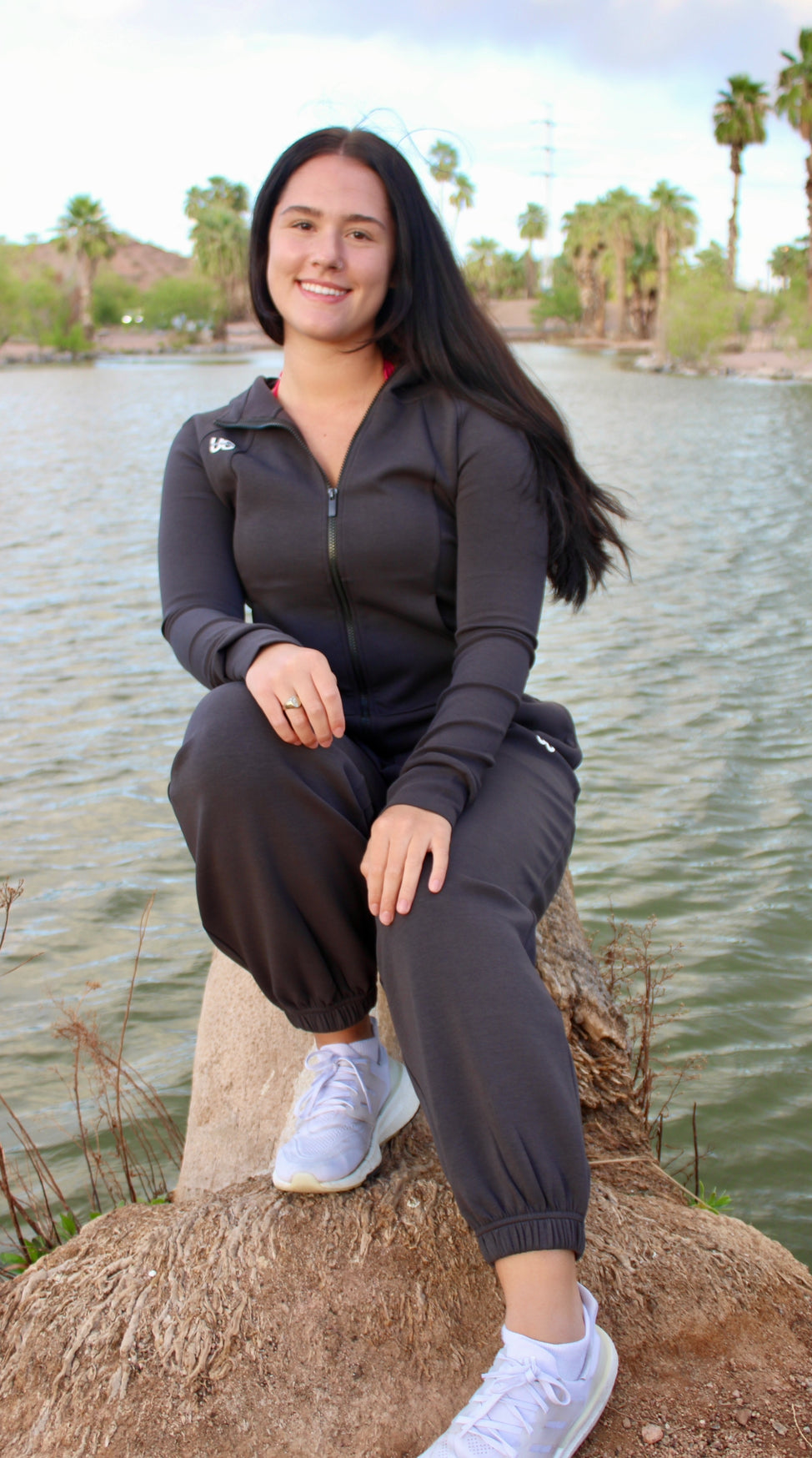 Zipped Sweat Pants: Ash