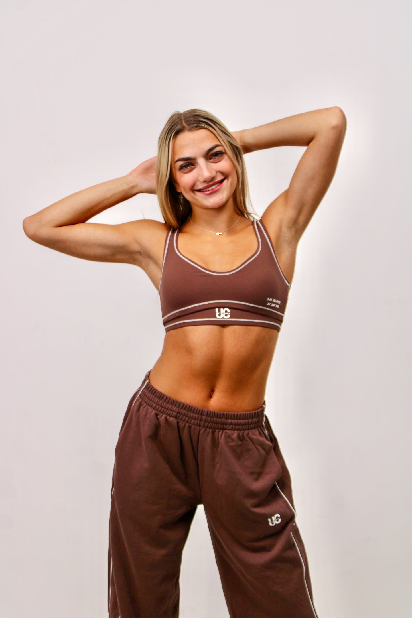 She Believed Wide-legged Sweatpants: Brown