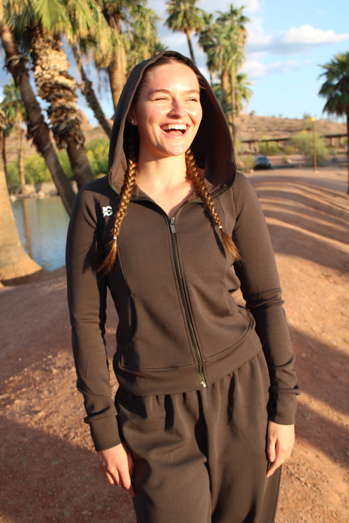 Zipped Sweat Jacket- Ash