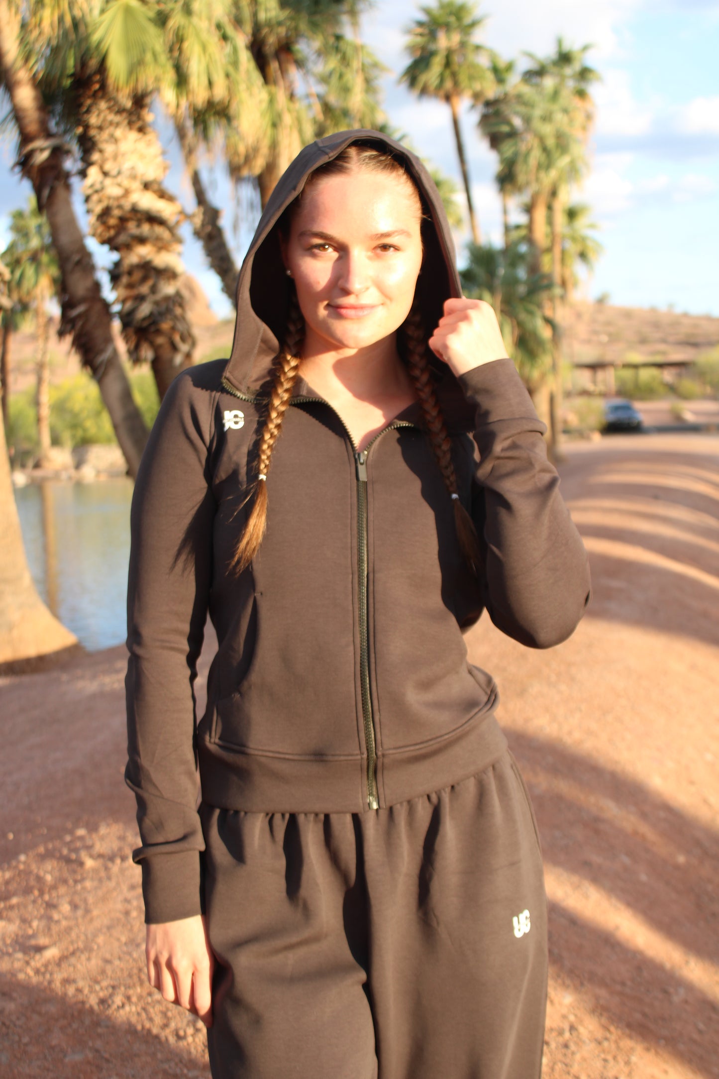 Zipped Sweat Jacket- Ash