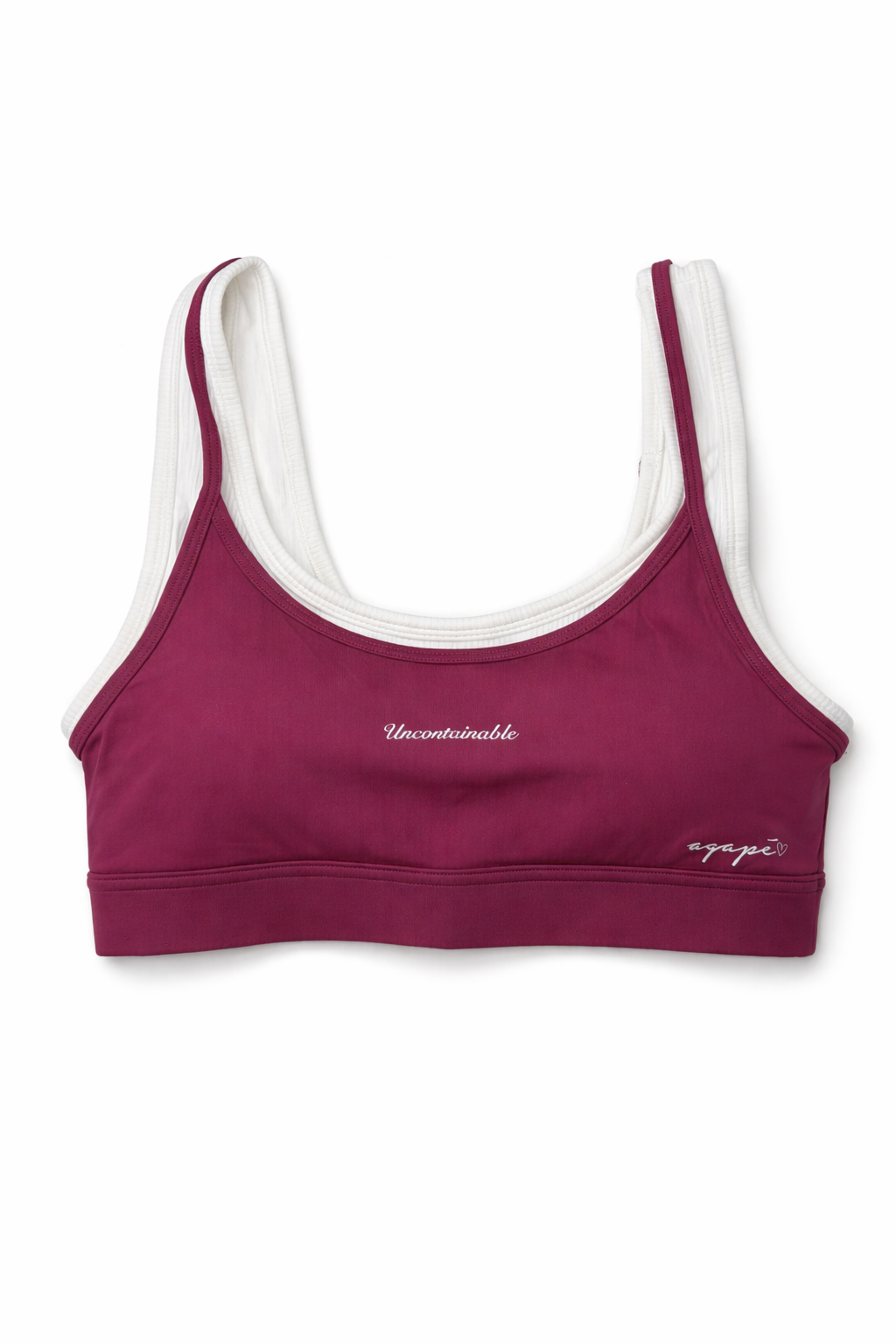 AGAPE Layered Sports Bra – WILD BERRY