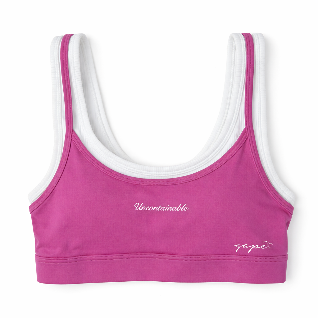 AGAPE Layered Sports Bra – WILD BERRY