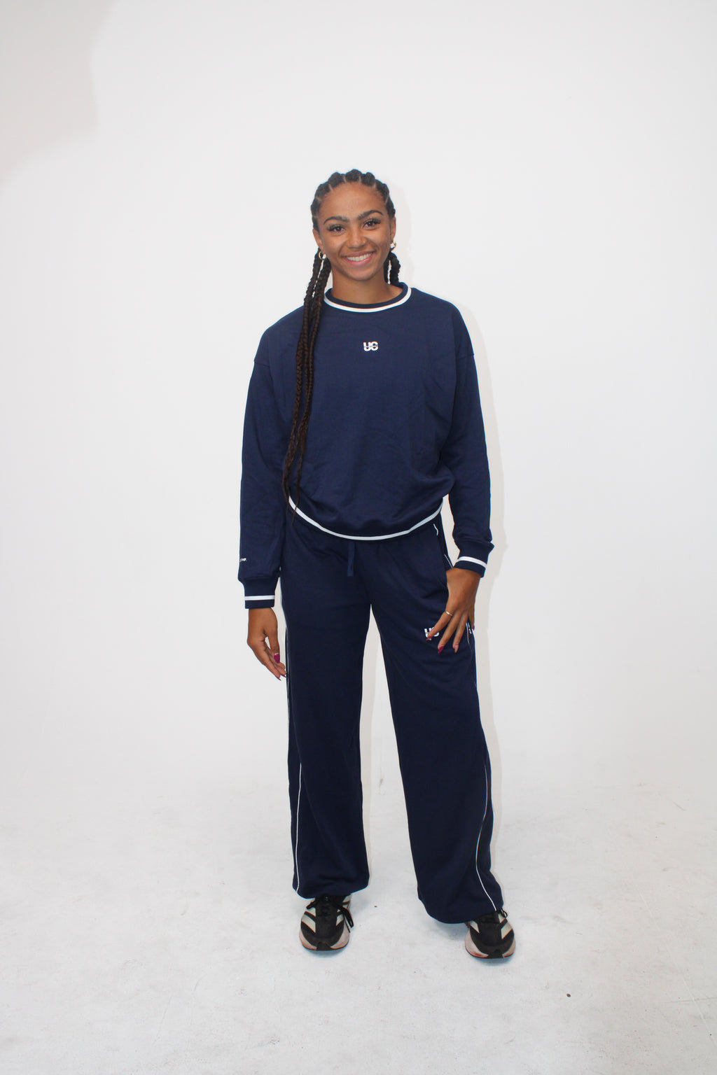 She Believed Pullover: Navy Blue