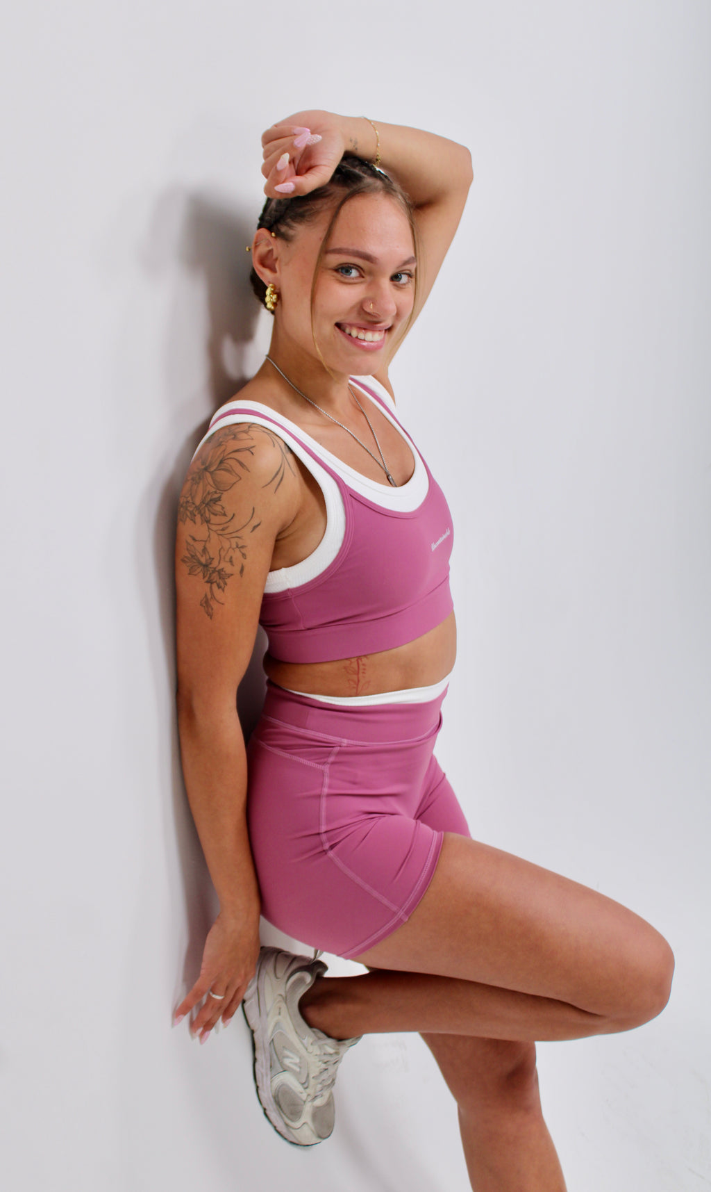 AGAPE Layered Sports Bra – WILD BERRY