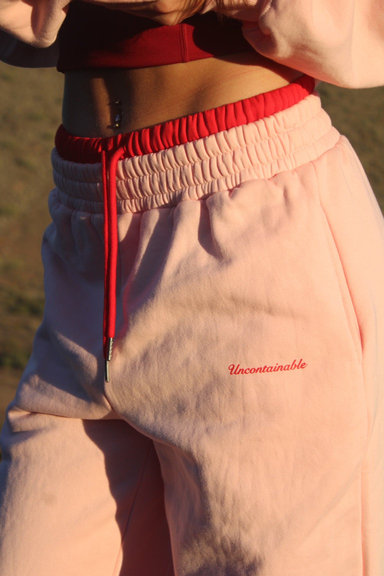 Acts of Self Love Sweatpants - Blush & Cherry