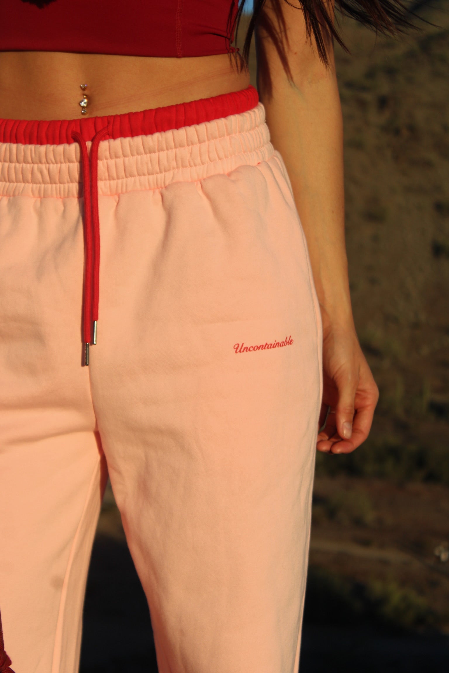 Acts of Self Love Sweatpants - Blush & Cherry