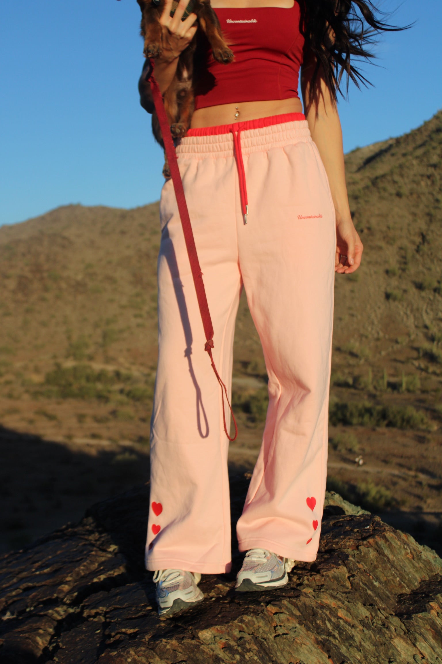 Acts of Self Love Sweatpants - Blush & Cherry