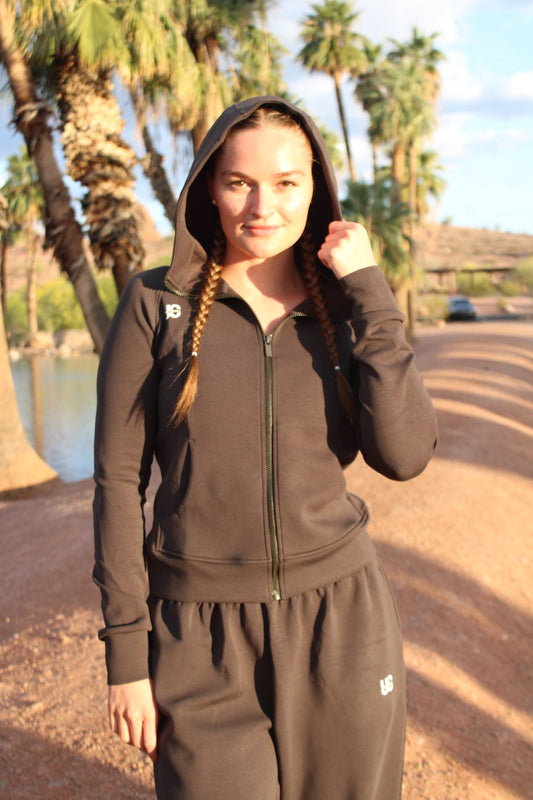 Zipped Sweat Jacket - Ash - UncontainableUSA